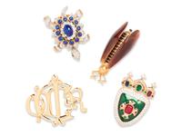 Four Vintage Designer Brooches: Dior, Valentino, Kenneth J Lane, Swarovski