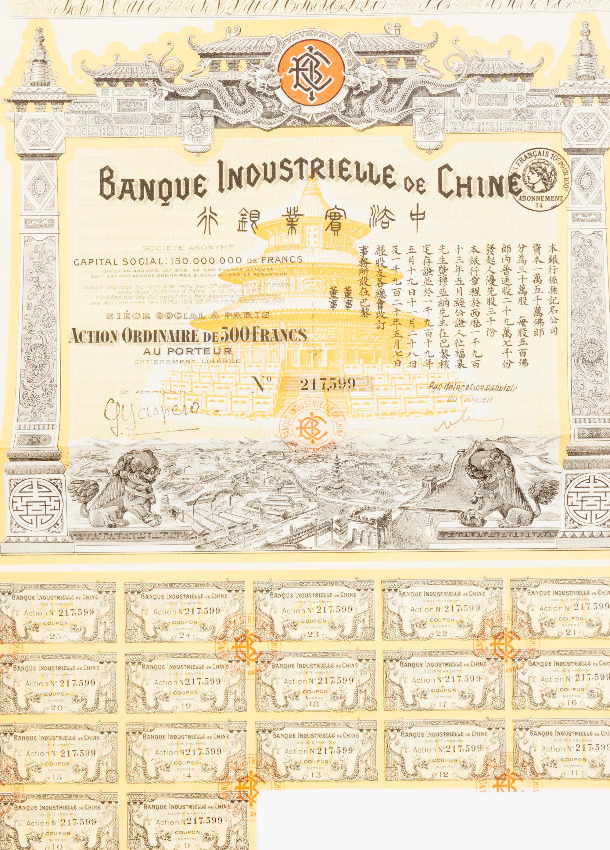 A Group of approximately 39 Prints and 11 Decorative Vintage Stock Certificates, comprising: