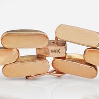 A 14K Rose Gold and Gemstone Bracelet