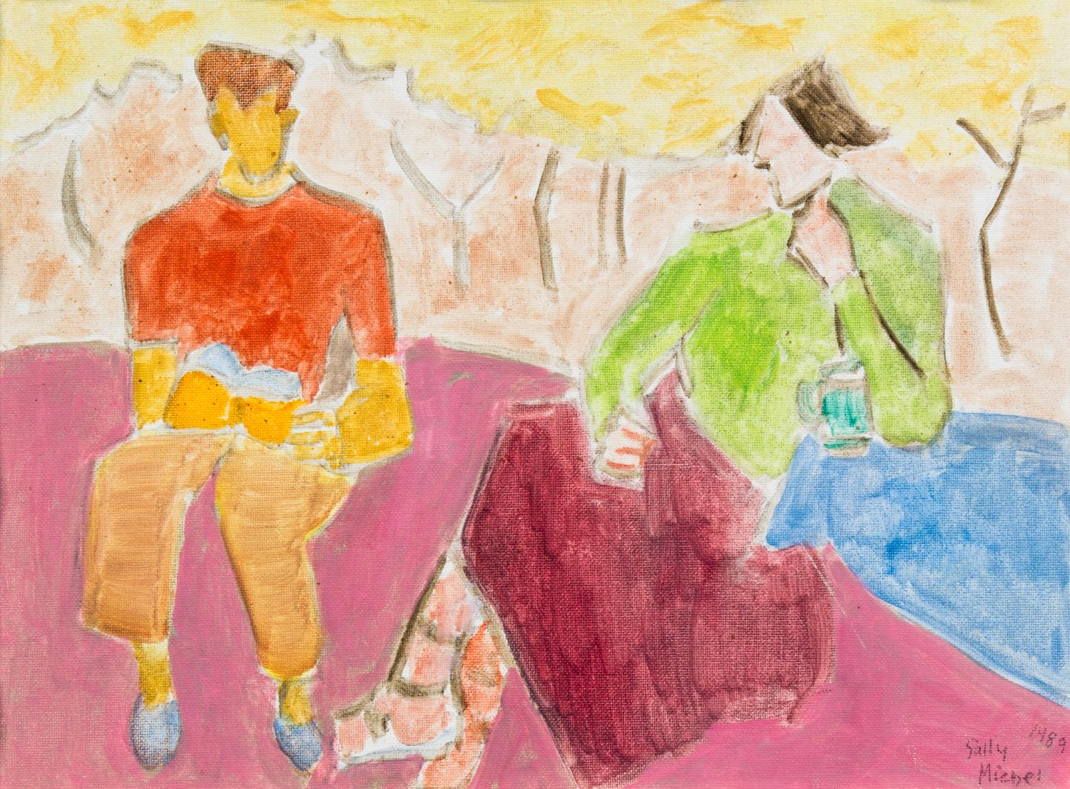 Sally Michel, (American, 1902–2003), Seated Figures, 1989