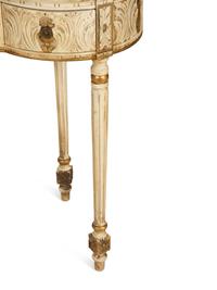 A Louis XVI Style Painted Reniform Dressing Table