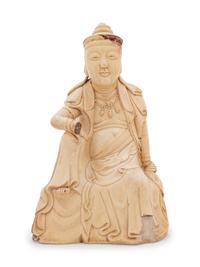 A Chinese White Glazed Porcelain Figure of Guanyin