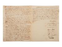 [NEW ENGLAND MISSISSIPPI LAND COMPANY]. 1802 power of attorney signed by directors of the New England Mississippi Land Company to appoint 5 directors to negotiate their claim with the US commissioners with respect to Georgia lands ceded to the US.