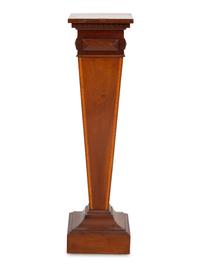 An Edwardian Satinwood Inlaid Mahogany Pedestal