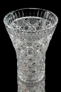 A Pair of Monumental Cut-Glass Urns