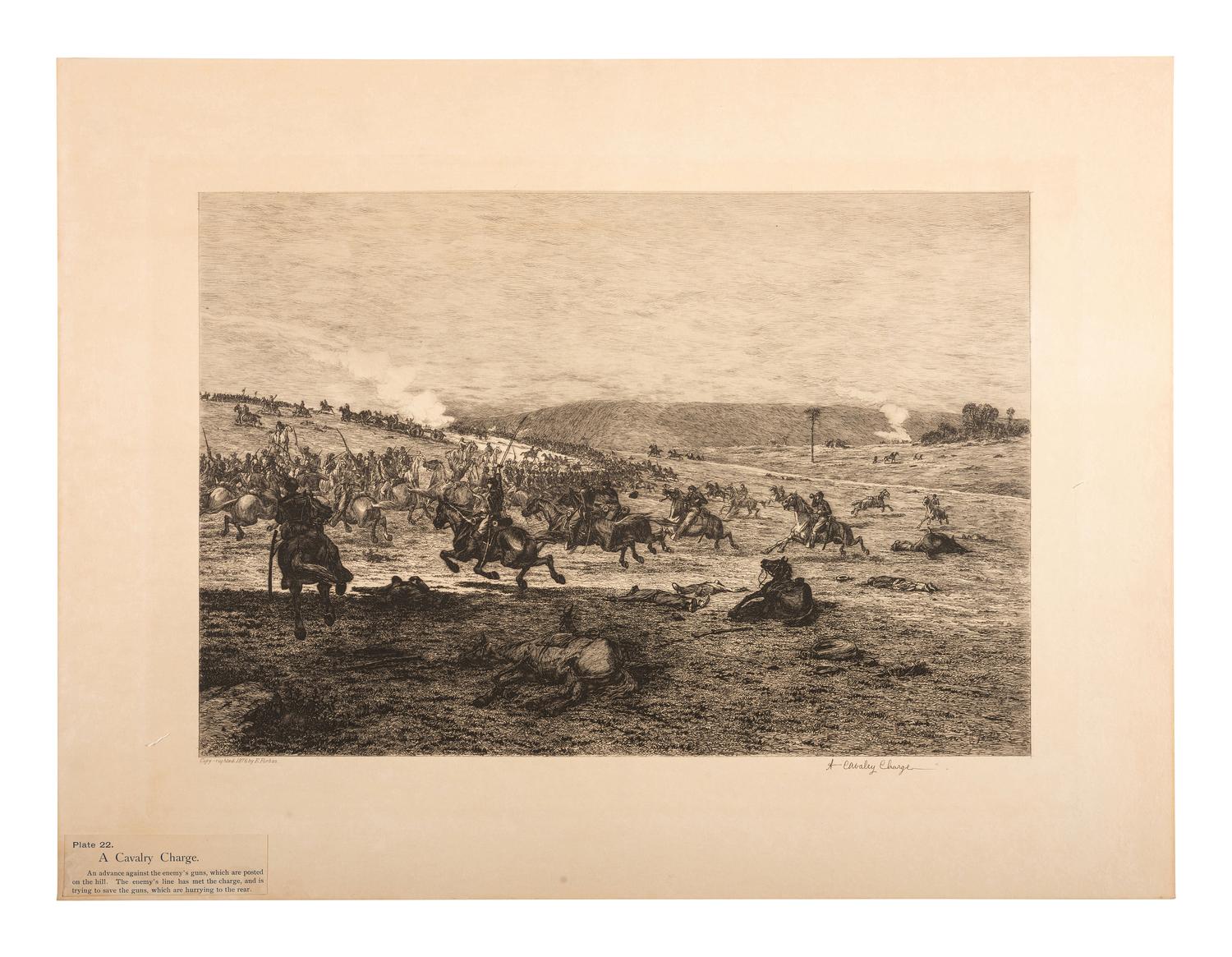 [CIVIL WAR]. FORBES, Edwin, (1839-1895) artist. Life Studies of the Great Army . Partial group of 30 etchings. 1876.