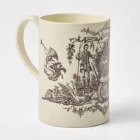 A Wedgwood Transfer-Printed Queensware Mug UK, 1760s
