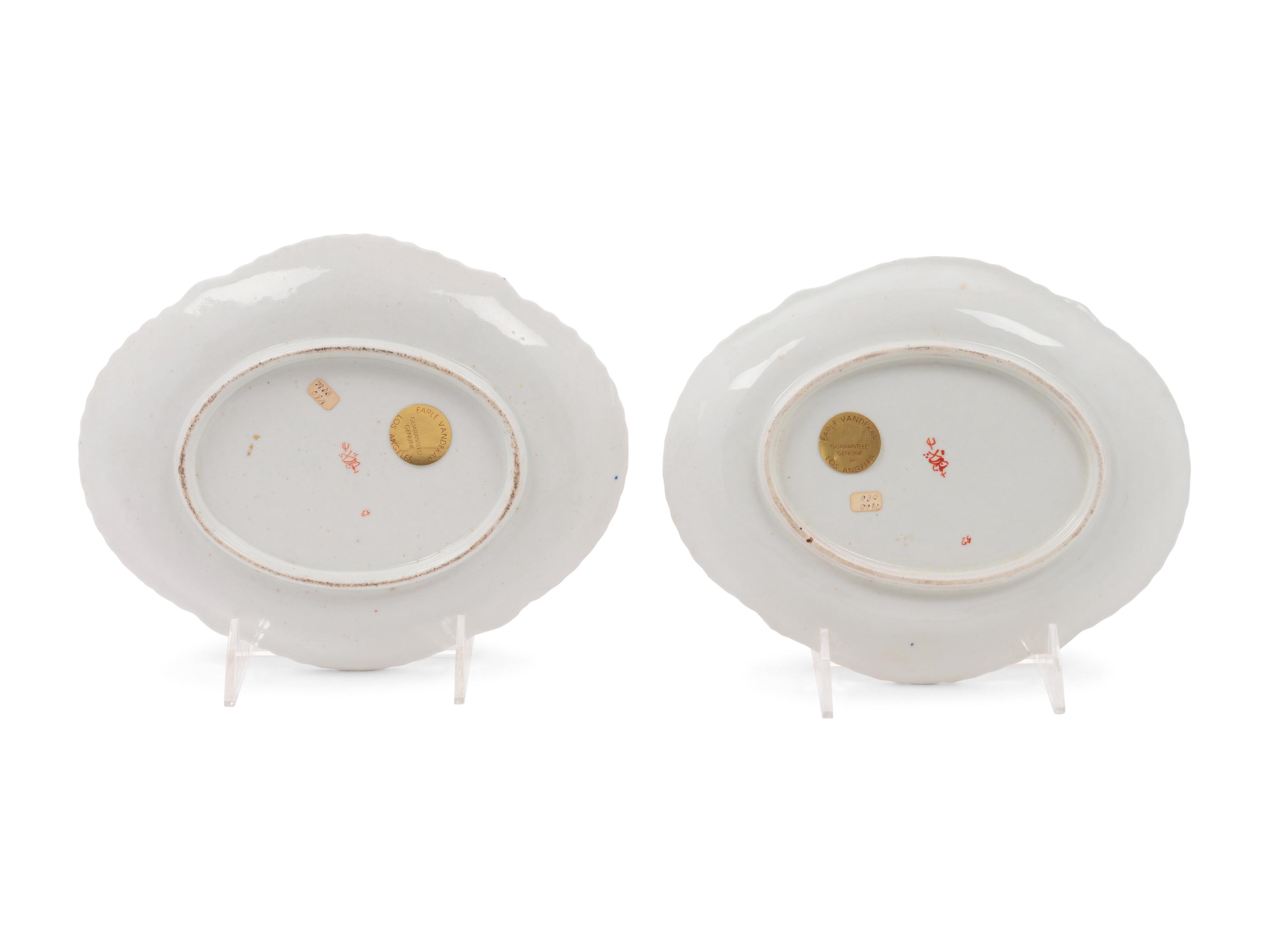 A Pair of Derby Porcelain Relish Dishes