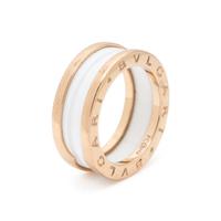 BVLGARI, ROSE GOLD AND WHITE CERAMIC 'B. ZERO 1' RING