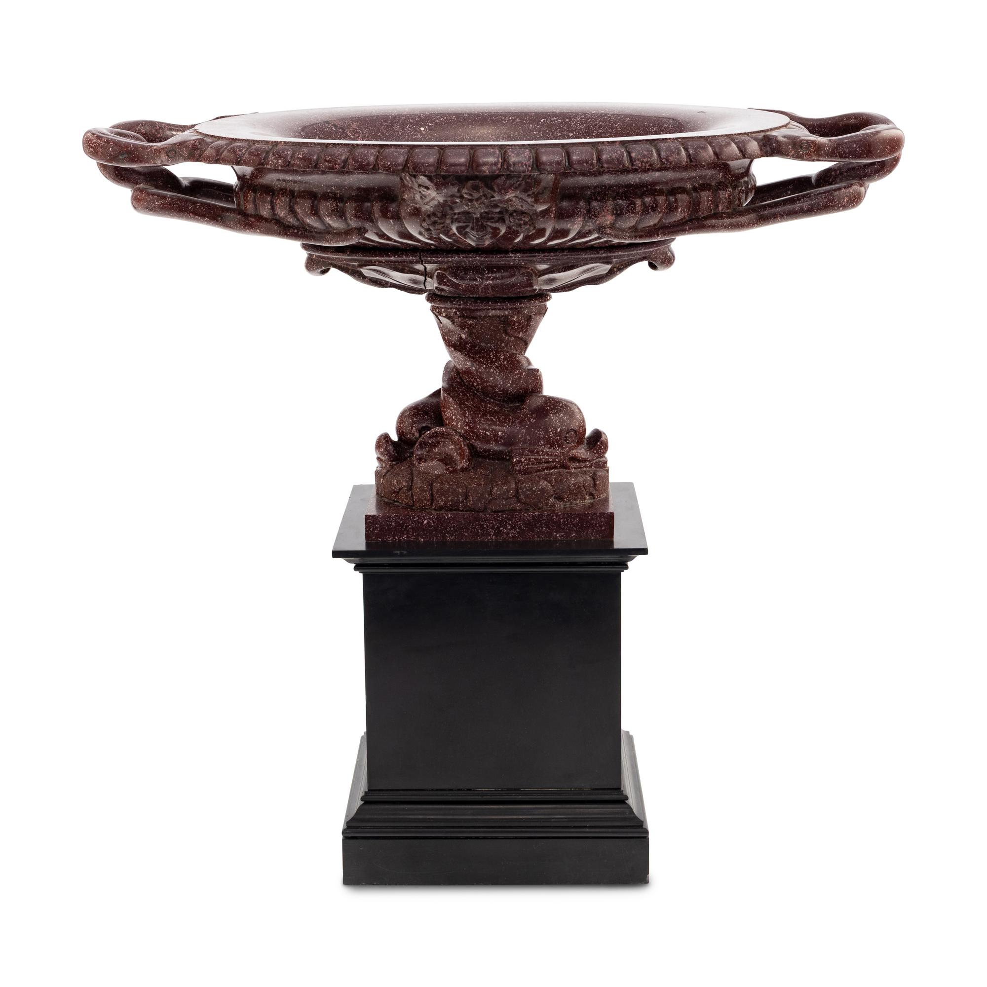 An Italian Carved Porphyry Tazza