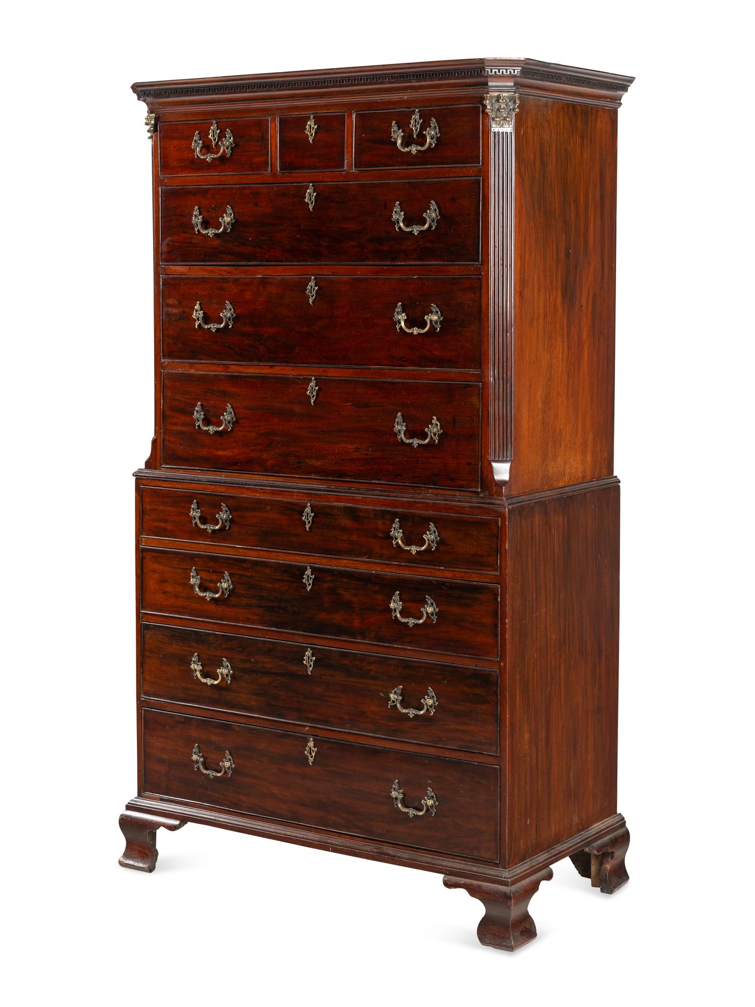 A George III Mahogany Chest-on-Chest