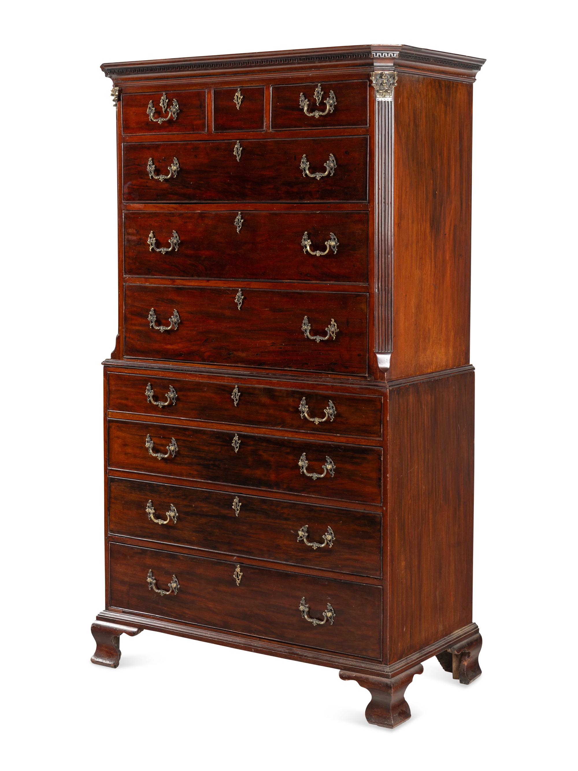 A George III Mahogany Chest-on-Chest