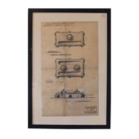 A Framed Rendering by Jose Thenee 26.5" W x 1" D x 39" H — Argentina, Circa 1920