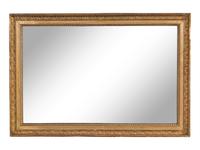 A Neoclassical Painted and Parcel-Gilt Trumeau Mirror