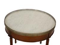 A Louis XVI Style Mahogany Marble-Top Bouillotte Table