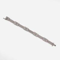 A 14K White Gold and Diamond Bracelet