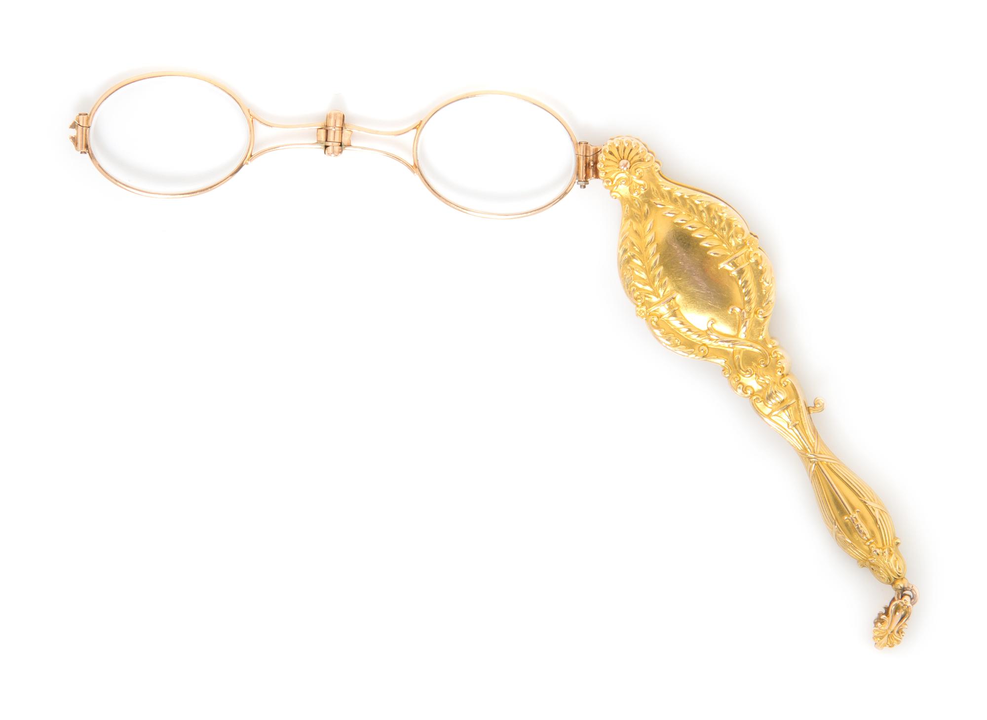 A Yellow Gold Lorgnette, 14.20 dwts.