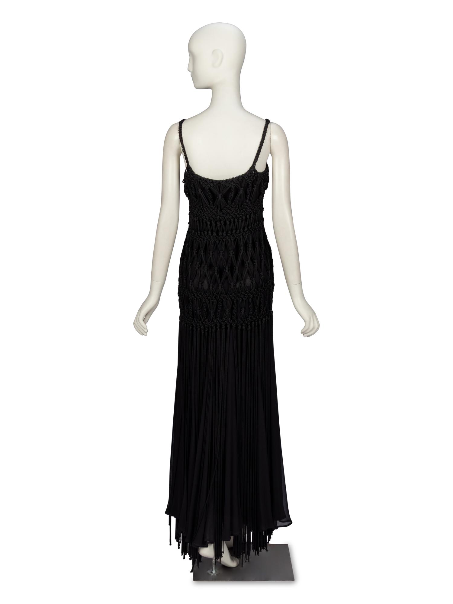 Alberta Ferretti, Fringed Macramé Gown
