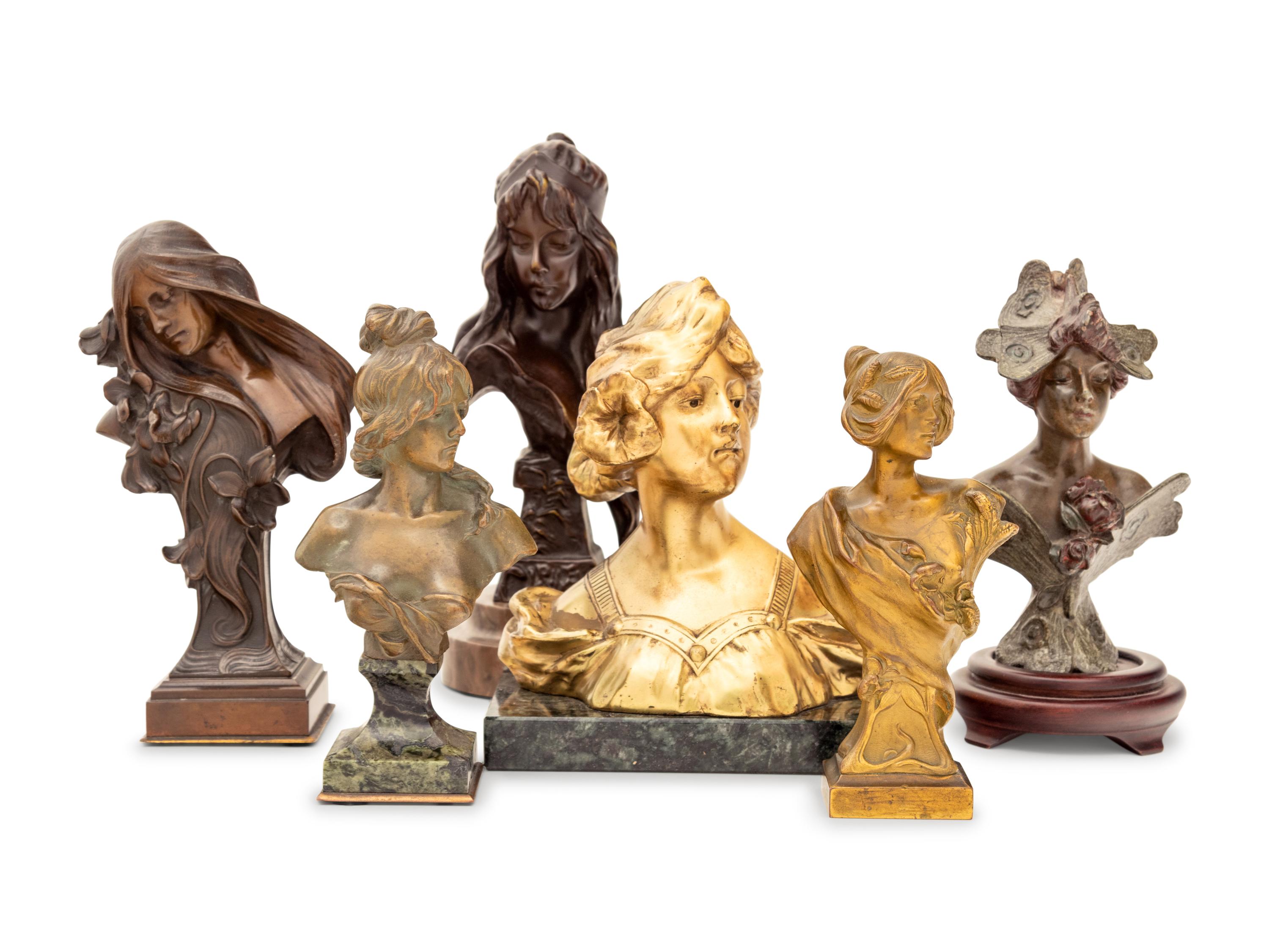 Six Continental Bronze Busts
