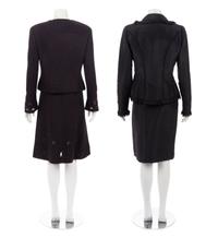Two Two-Piece Skirt Suit Ensembles: One Chanel, One Oscar de la Renta, ca. 2000