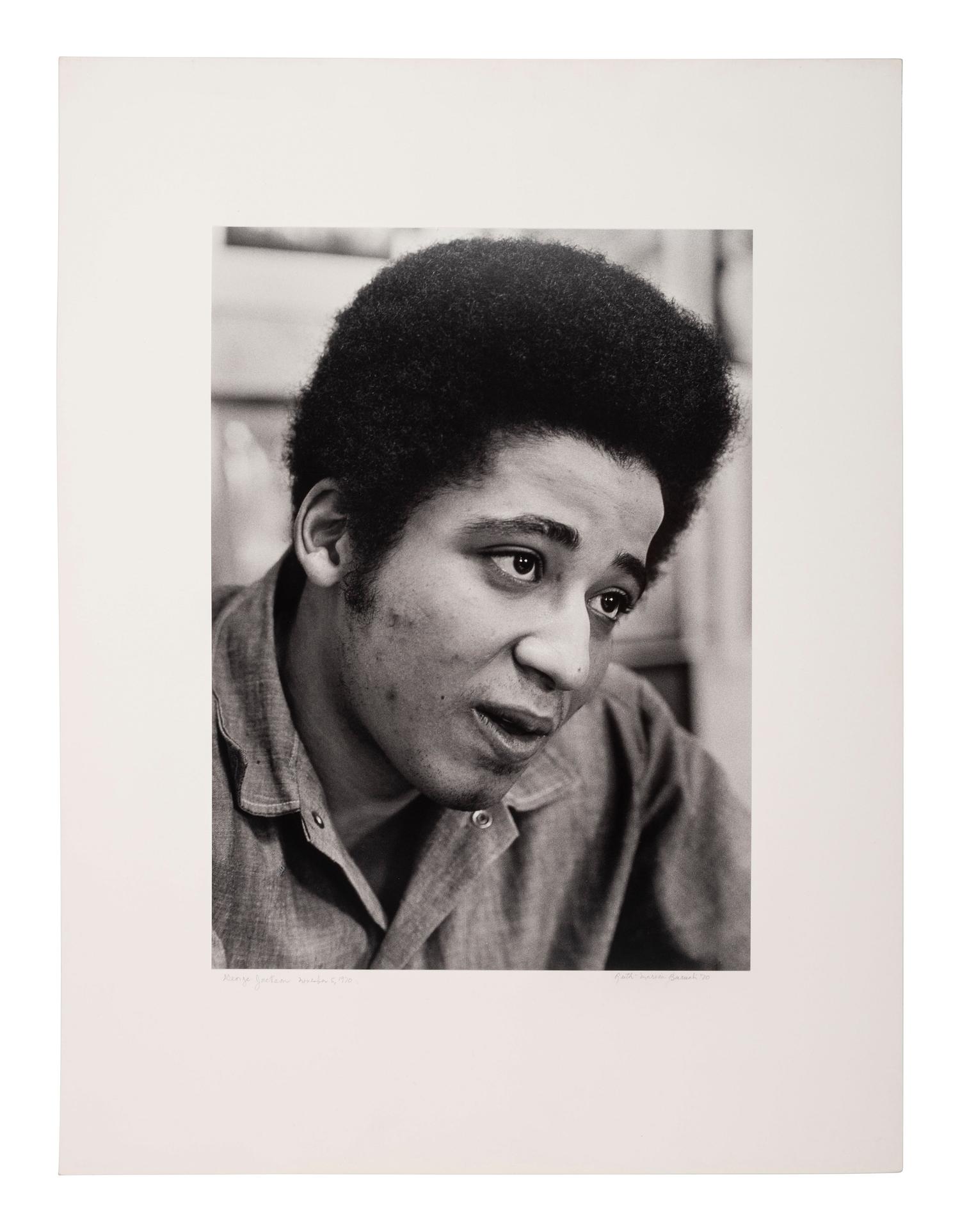 [BLACK PANTHER PARTY]. BARUCH, Ruth-Marion (1922-1997), photographer. Portrait of African American activist George Jackson. 5 November 1970.