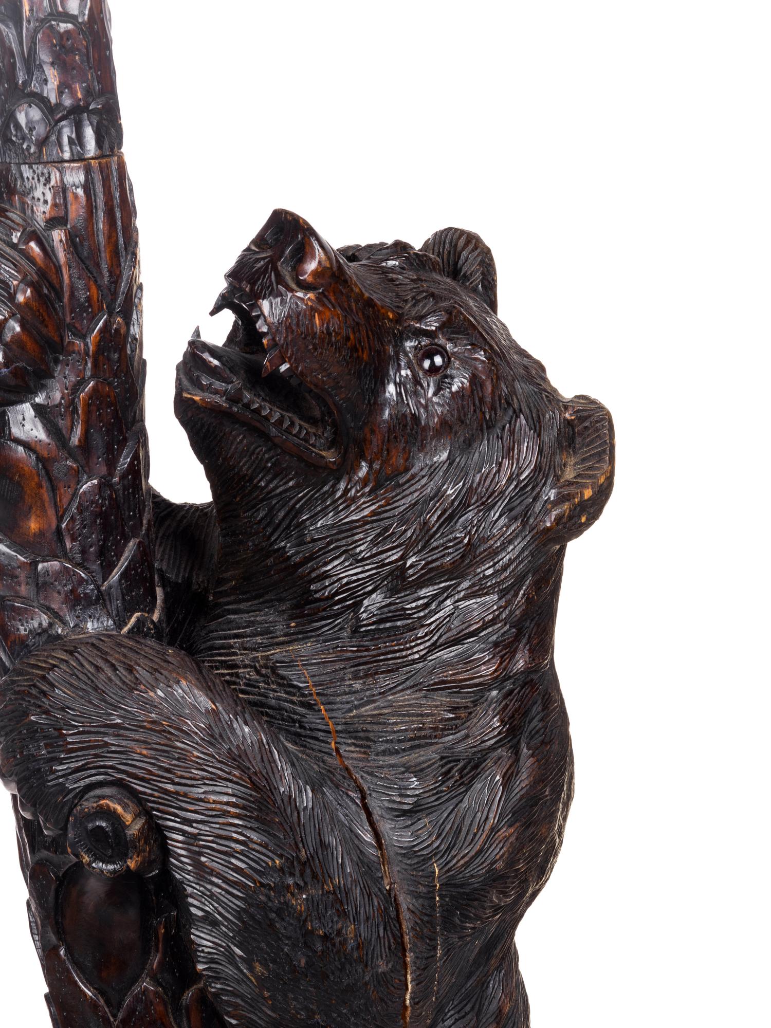 A Black Forest Carved Wood Hall Tree