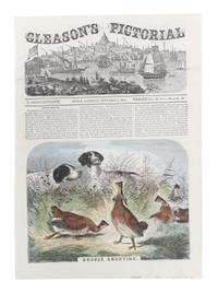 Six Hand Colored Woodblock Hunting Prints Height 14 x width 9 3/4 inches. — LATE 19TH CENTURY
