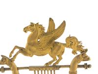 An Empire Style Gilt Bronze Lyre Form Clock