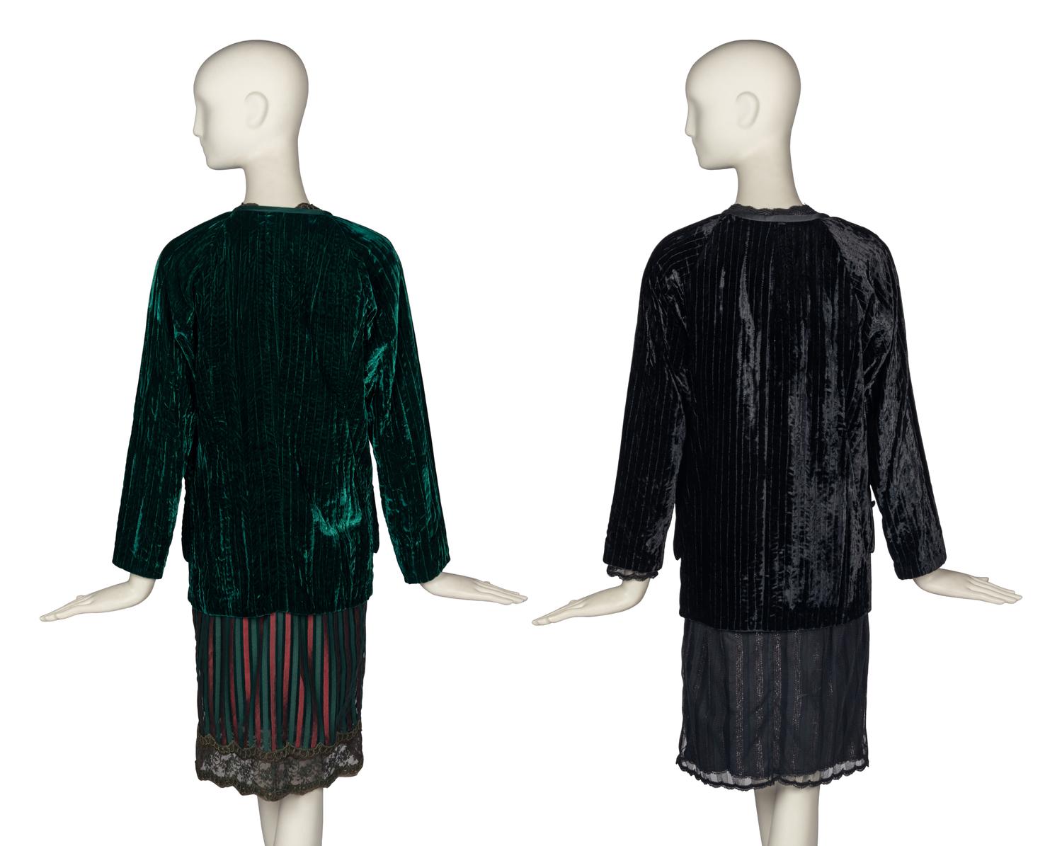 Two Velvet Jackets and Two Dresses by Geoffrey Beene