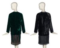 Two Velvet Jackets and Two Dresses by Geoffrey Beene