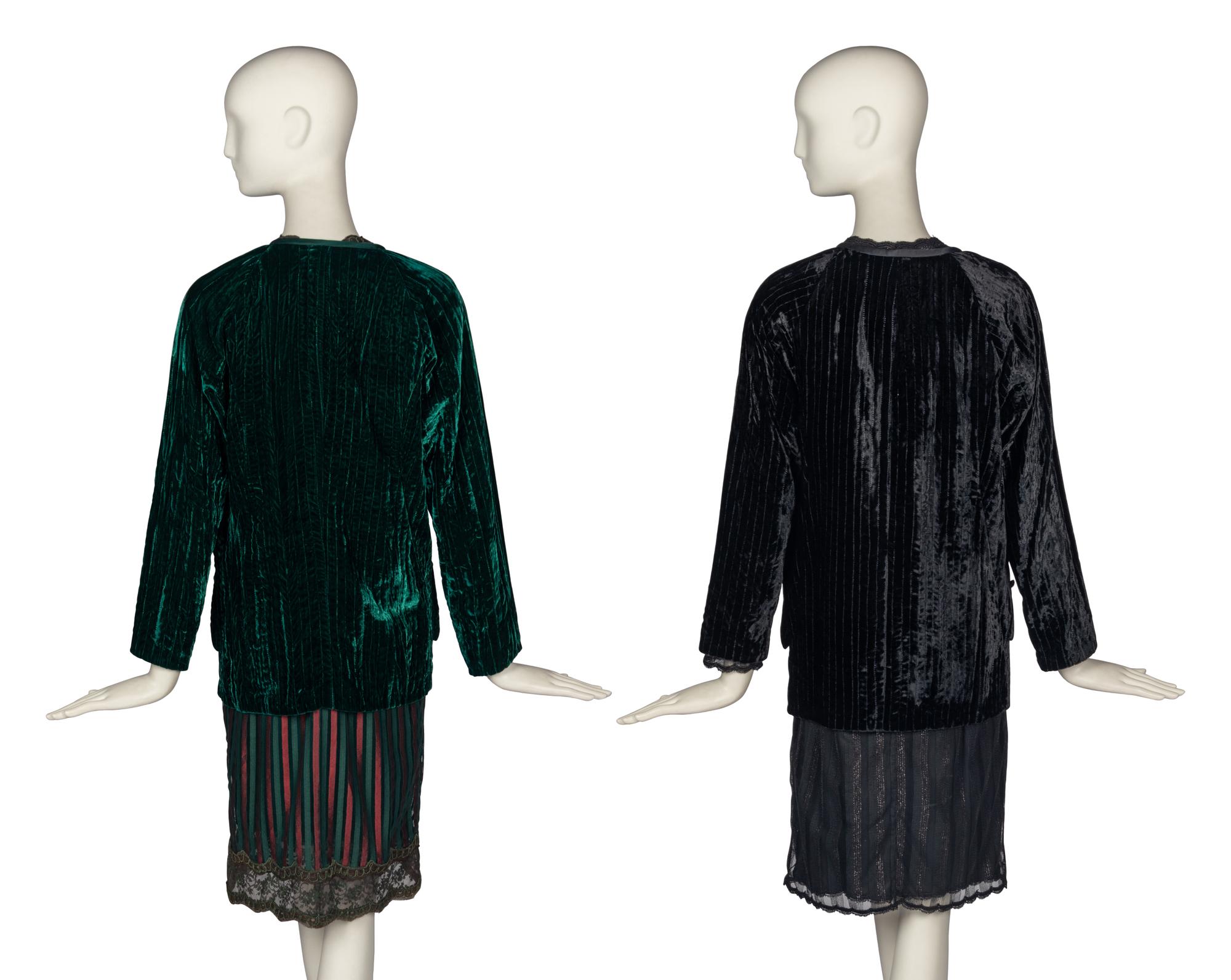 Two Velvet Jackets and Two Dresses by Geoffrey Beene