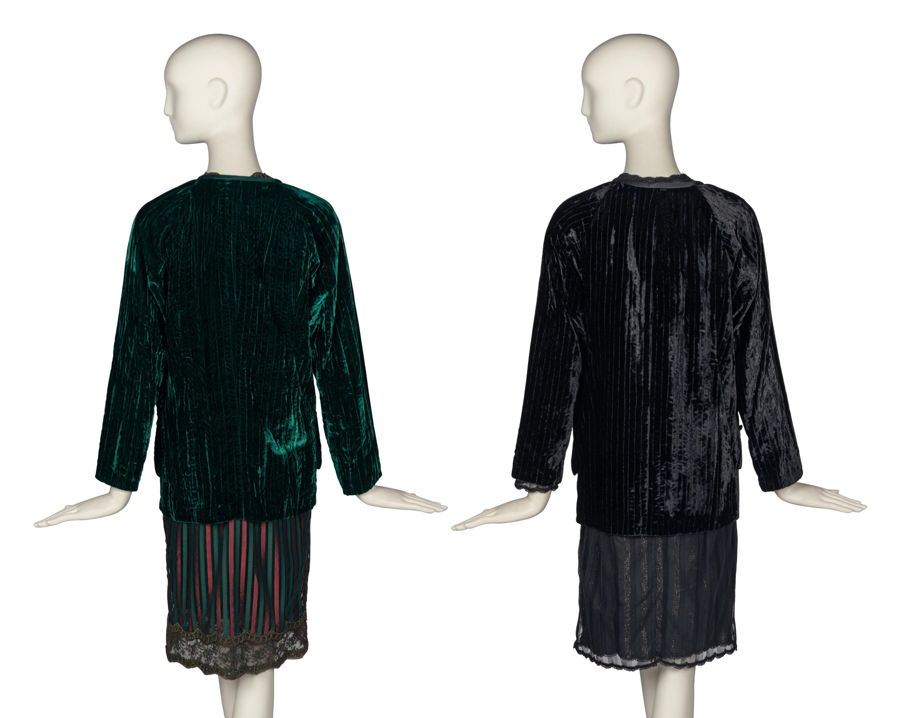 Two Velvet Jackets and Two Dresses by Geoffrey Beene