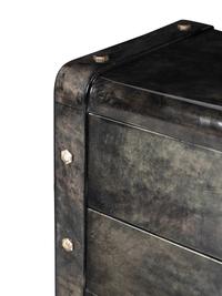 A Contemporary Lacquered Goatskin Veneered Chest of Drawers