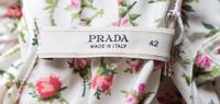 A Prada Silk Floral Sleeveless Dress, Size 42.