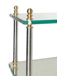 A Contemporary Metal and Glass Etagere