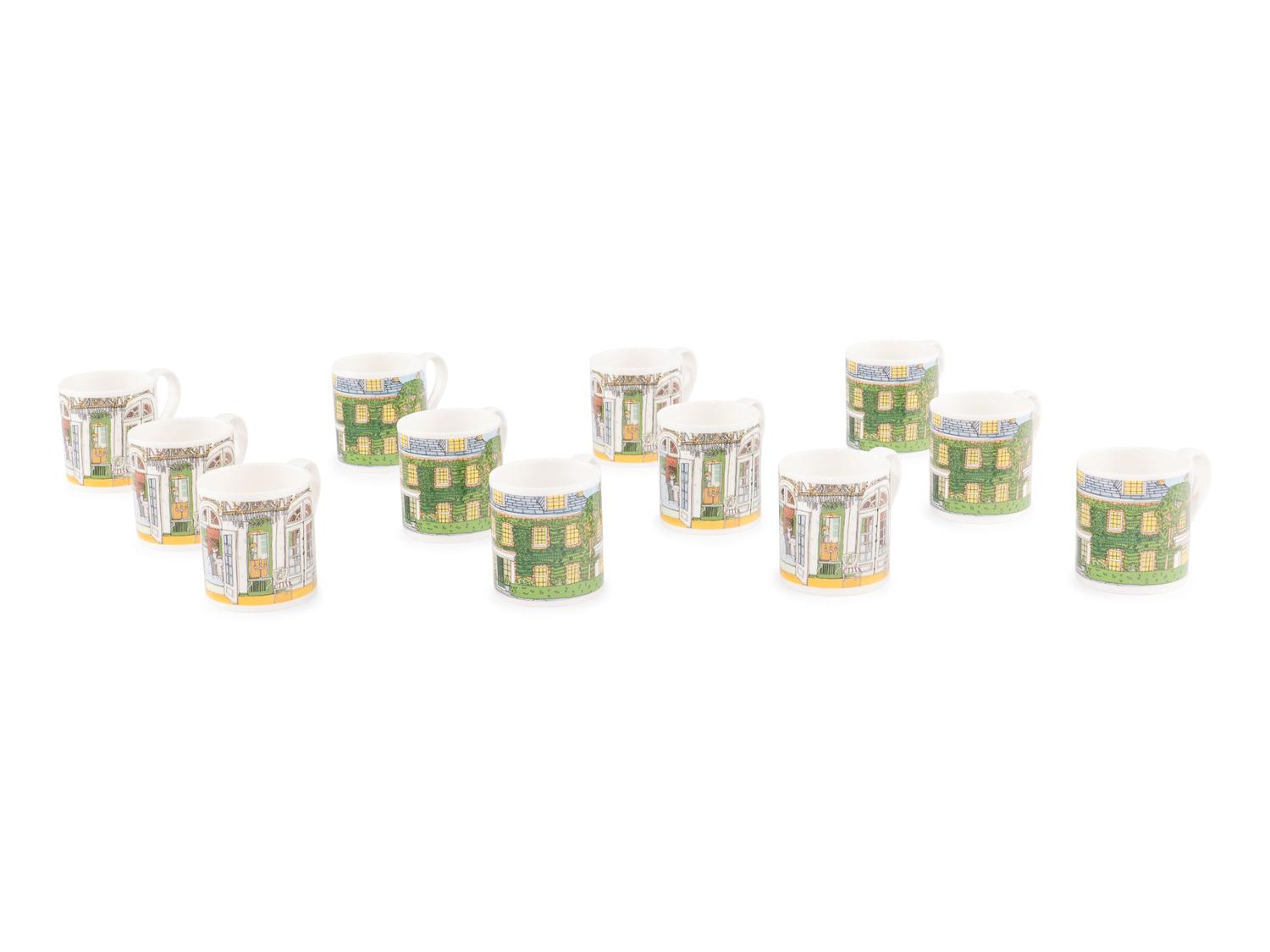 Two Sets of Custom “Posy’s Garden” Porcelain Mugs