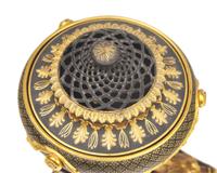Two Wedgwood Black Basalt and Parcel-Gilt Censers