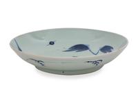 A Japanese Blue and White Porcelain Plate