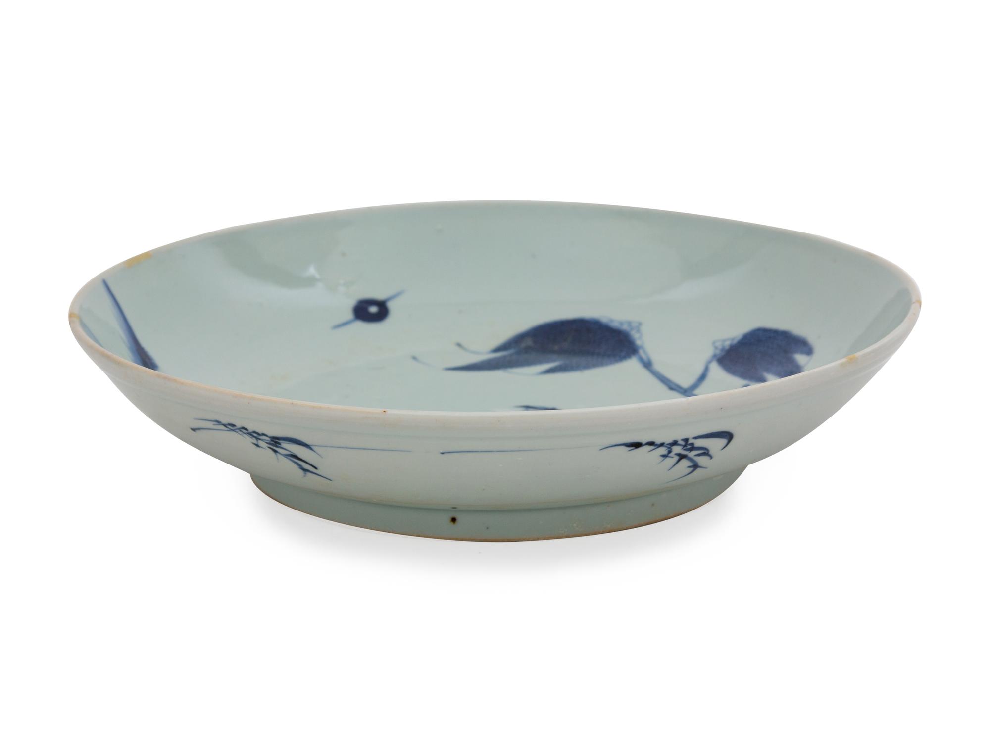 A Japanese Blue and White Porcelain Plate
