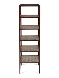 An Anglo-Indian Caned Padouk Six-Tier Étagère