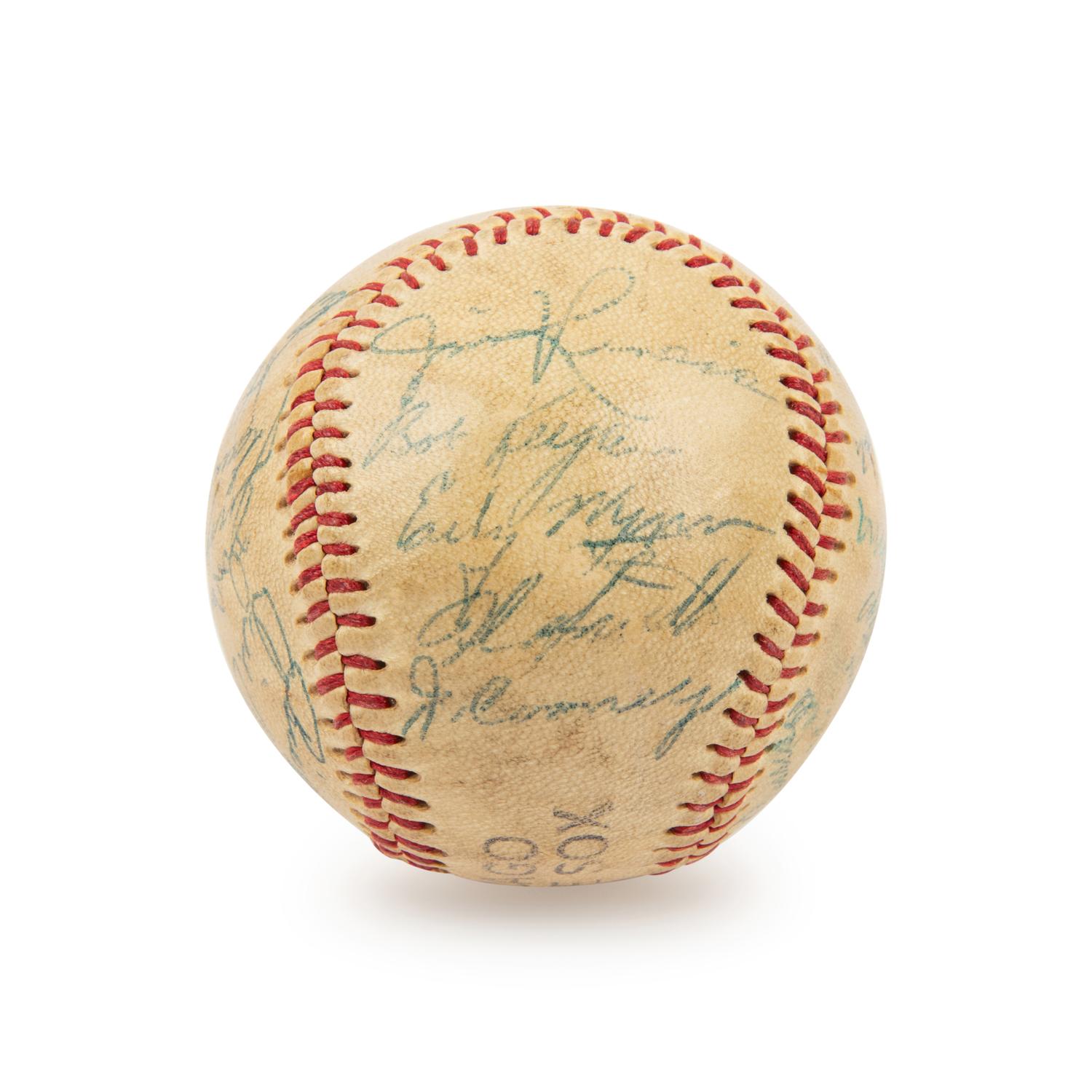 A 1958 Chicago White Sox Team Signed Autograph Baseball Including Nellie Fox (Beckett Authentication Services) - 29 Signatures
