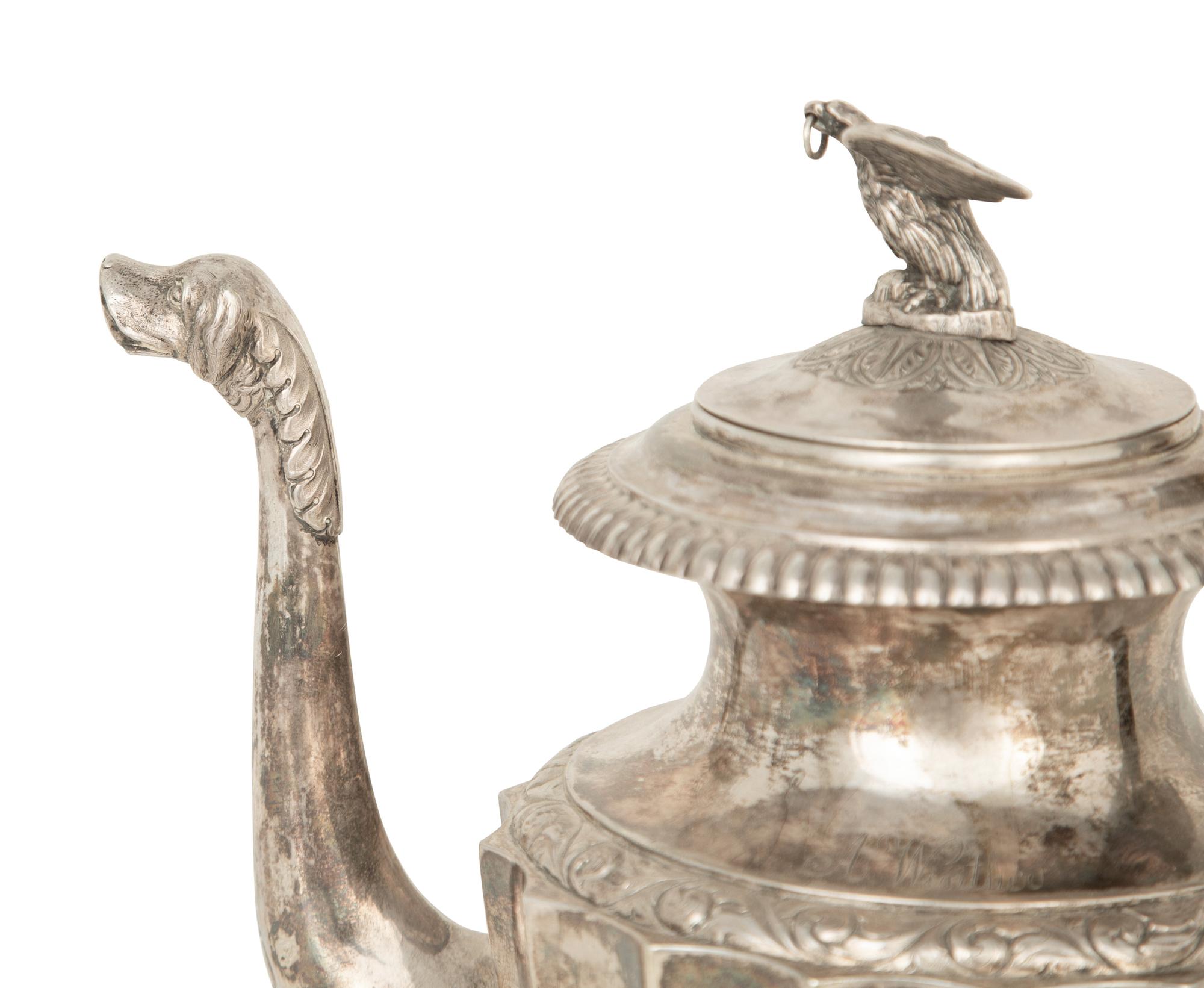 A Danish Silver Coffee Pot