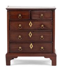 A George III Mahogany Diminutive Chest of Drawers