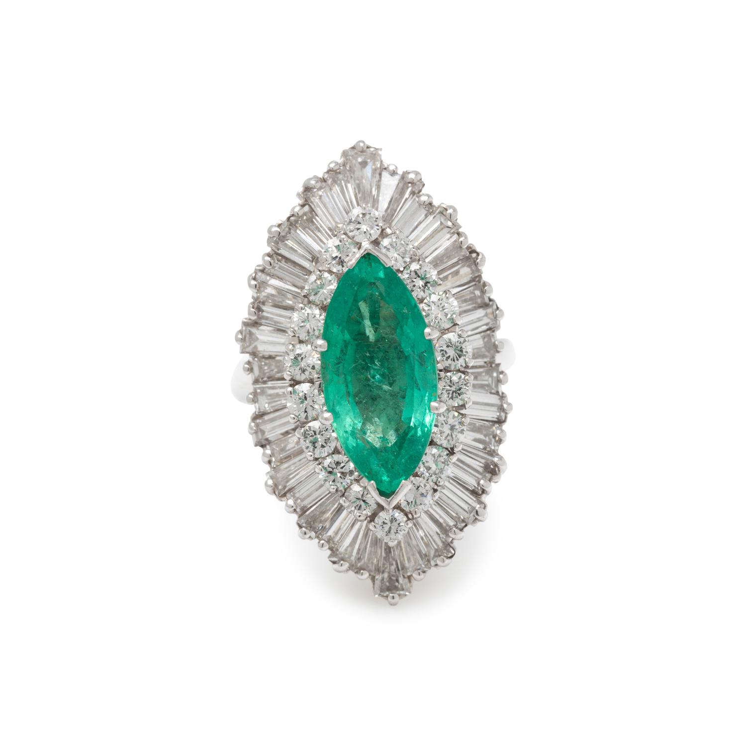 CONVERTIBLE EMERALD AND DIAMOND RING/PENDANT