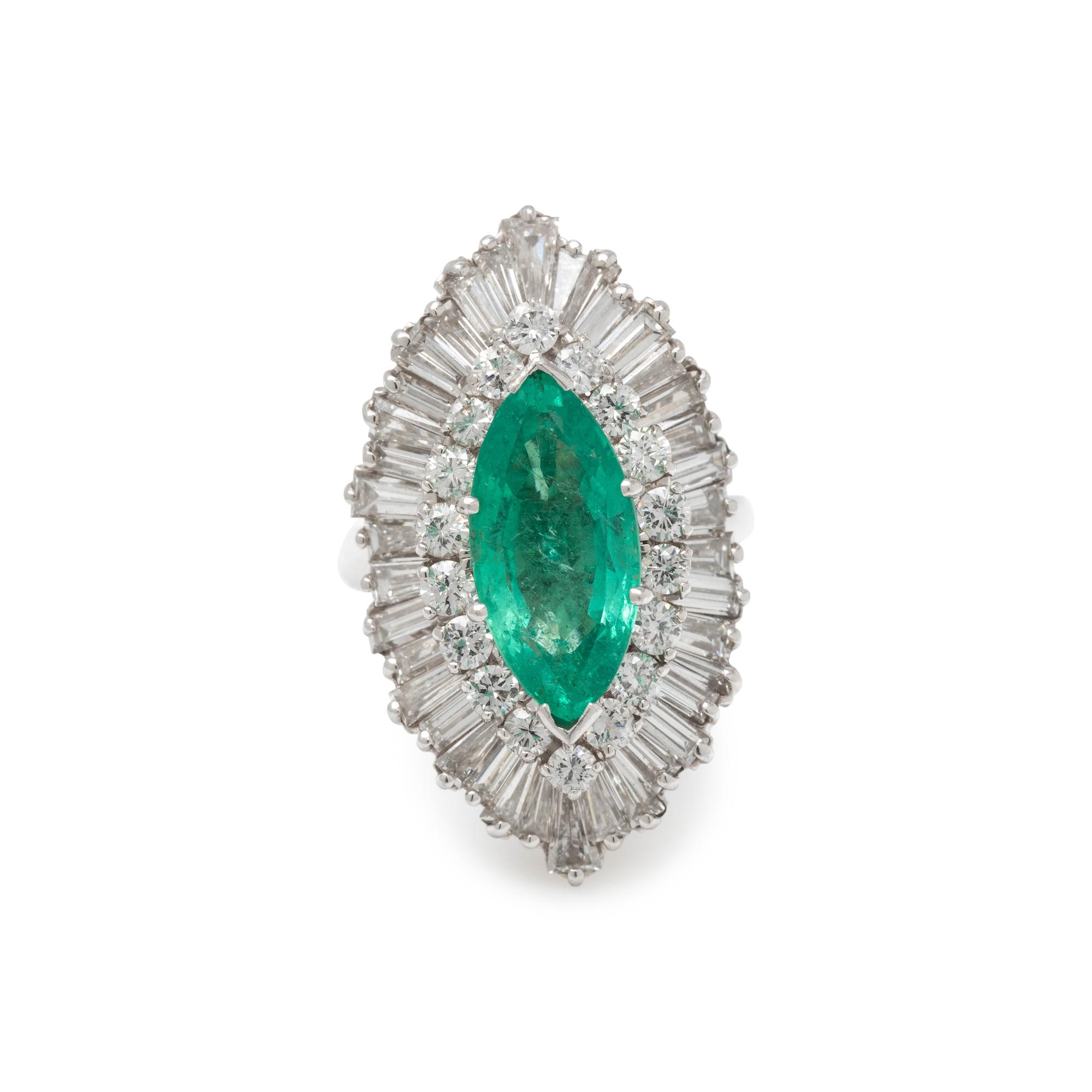 CONVERTIBLE EMERALD AND DIAMOND RING/PENDANT