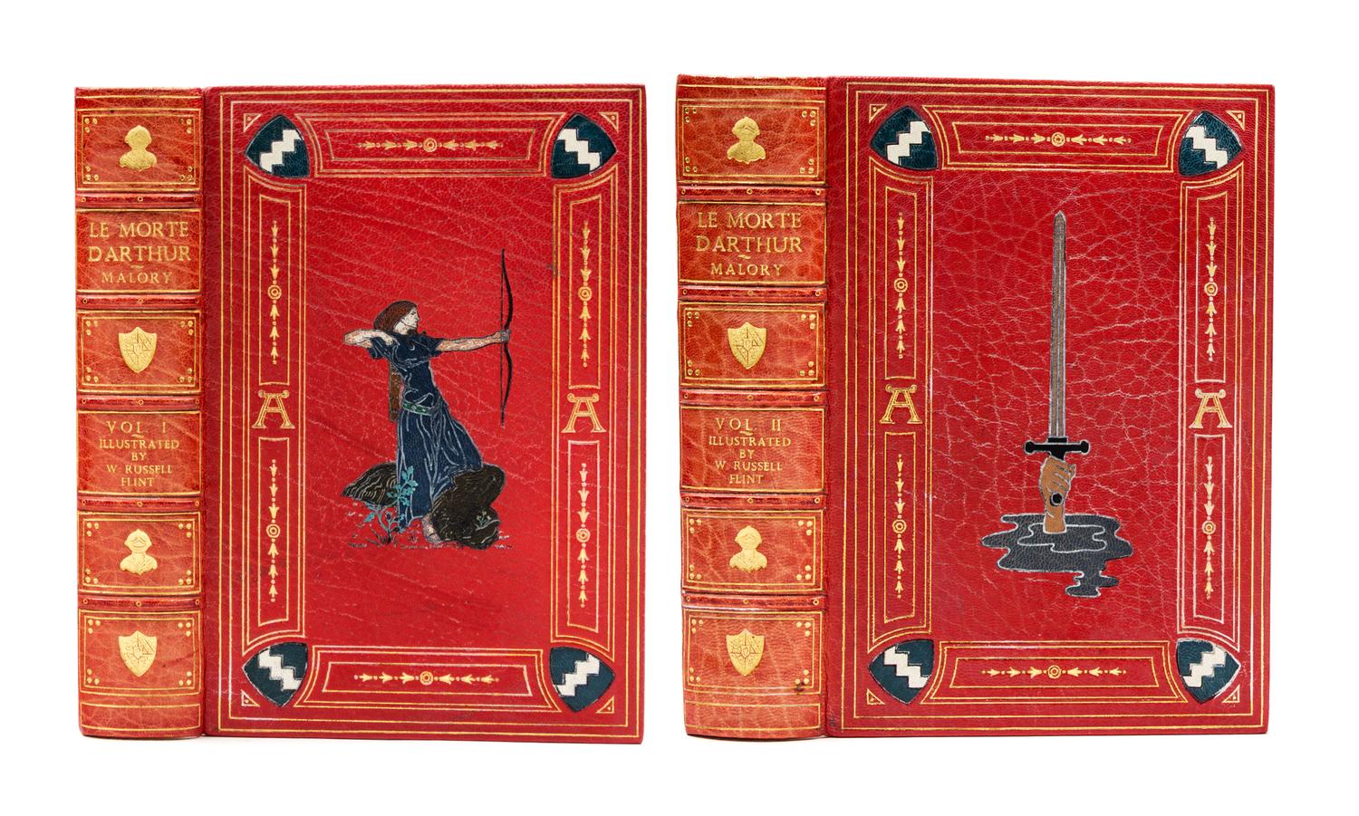 (BAYNTUN-RIVIERE, KELLIEGRAM STYLE) MALORY, SIR THOMAS. Le morte d'Arthur. London, 1920. 2 vols.