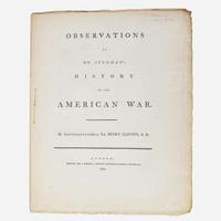 [American Revolution] [Clinton, Sir Henry] Group of 3 Titles