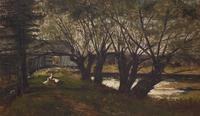 Frank Henry Shapleigh (American, 1842–1906) — Barnyard Scene