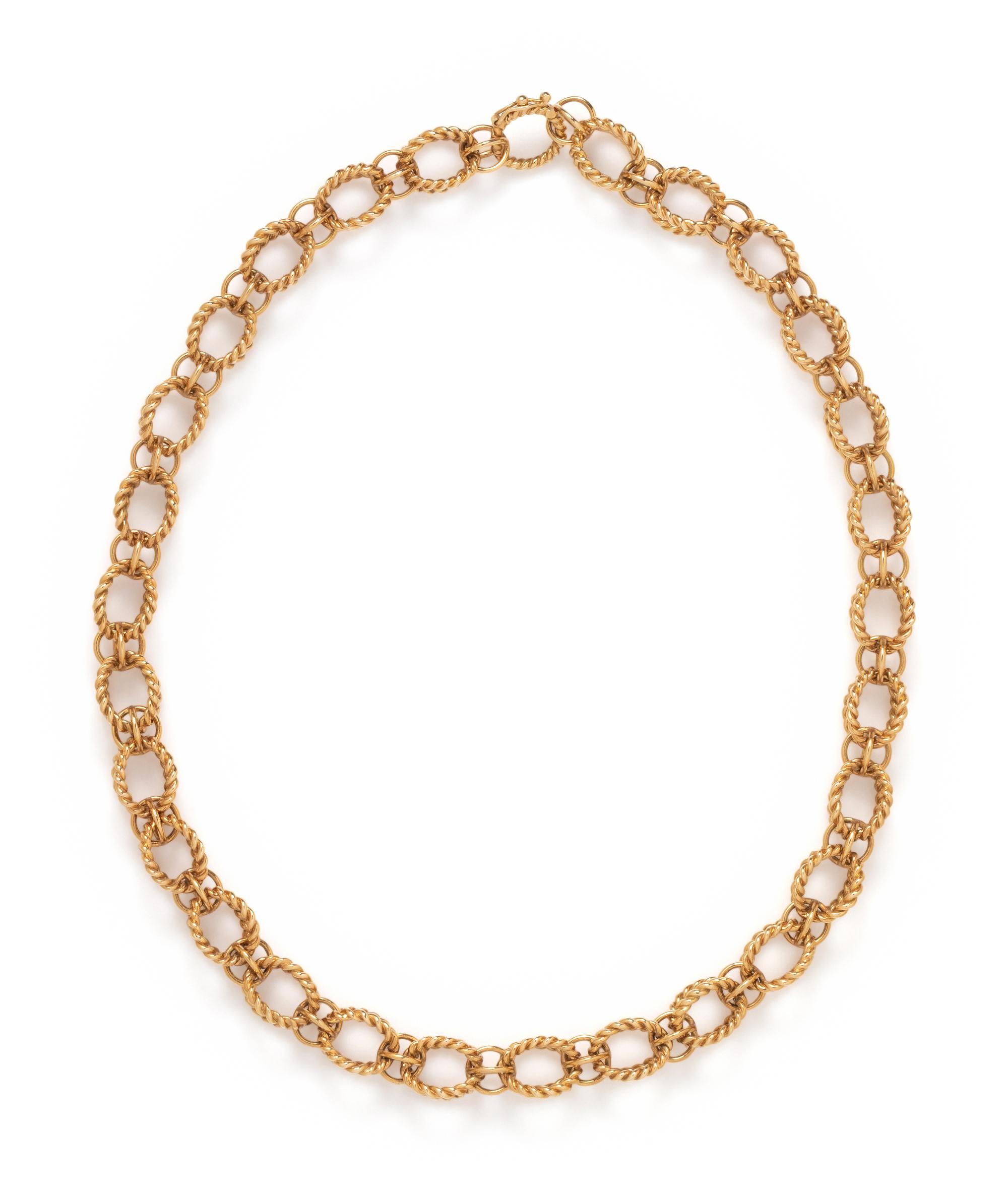 TIFFANY & CO., SCHLUMBERGER, YELLOW GOLD 'CIRCLE ROPE' NECKLACE