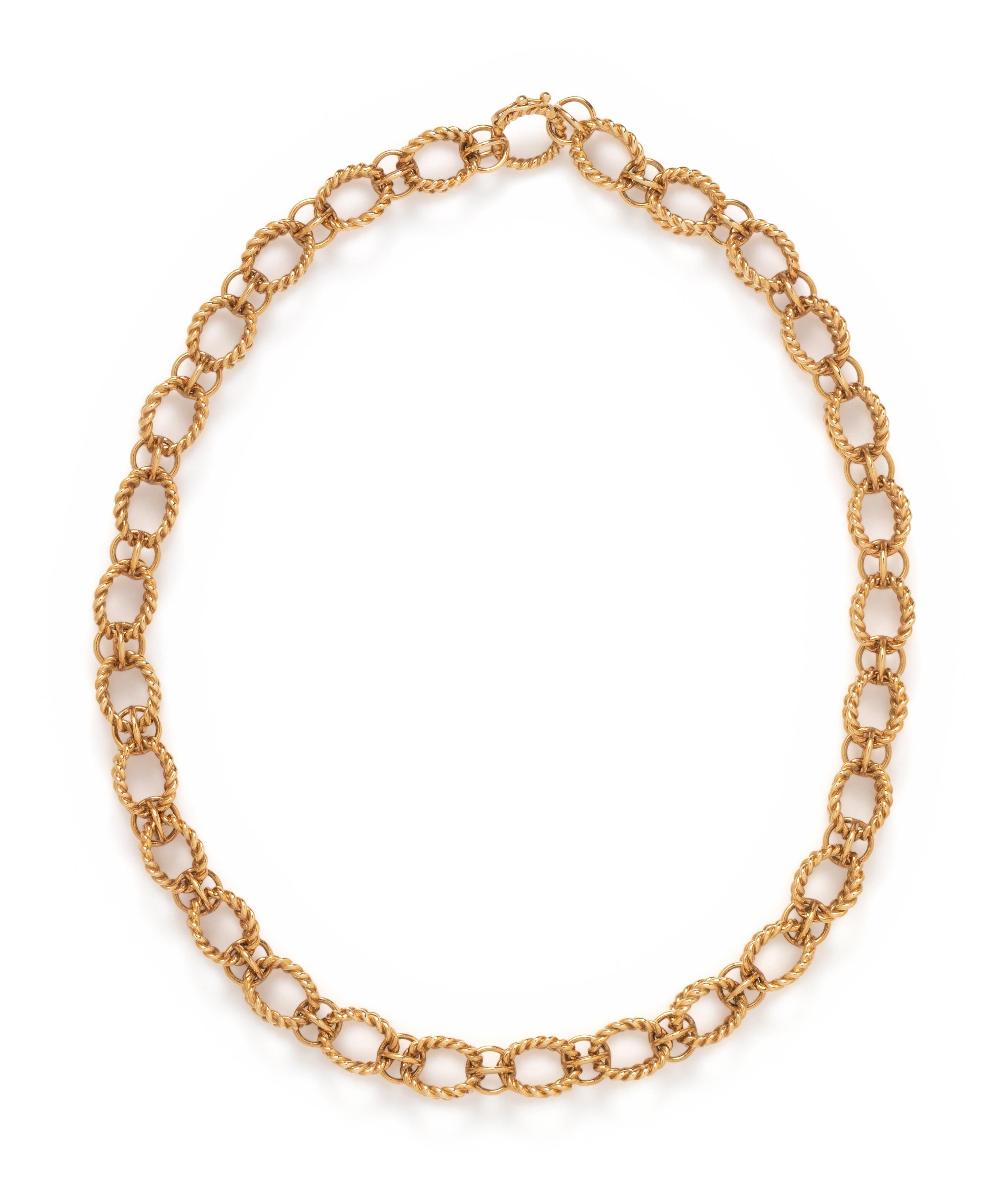 TIFFANY & CO., SCHLUMBERGER, YELLOW GOLD 'CIRCLE ROPE' NECKLACE